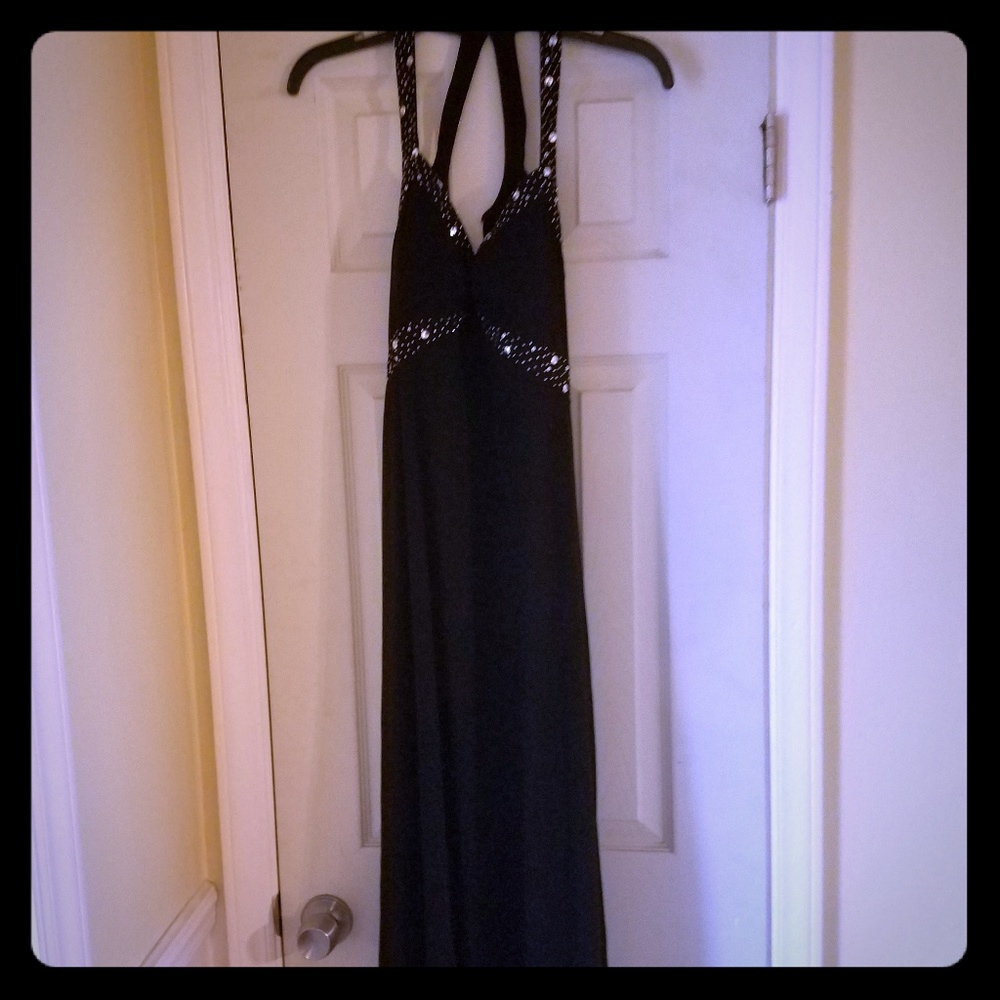 Long black evening gown